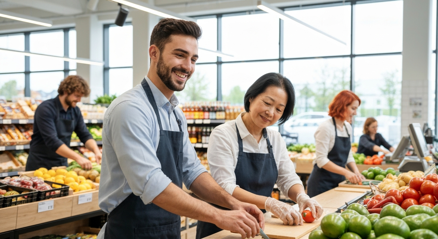 Mitarbeiter von Lidl arbeiten in Deutschland